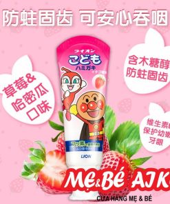 Kem đánh răng trẻ em Lion vị dâu của Nhật