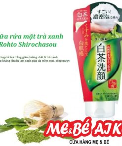 Sữa rửa mặt trà xanh Rohto Shirochasou Green Tea Foam 120g Nội Địa Nhật