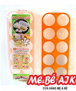 Khay đựng trứng 10 ngăn có nắp đậy - Hàng Nhật nội địa
