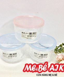 Hộp thủy tinh kim cương có nắp đậy 420ml hàng Nhật