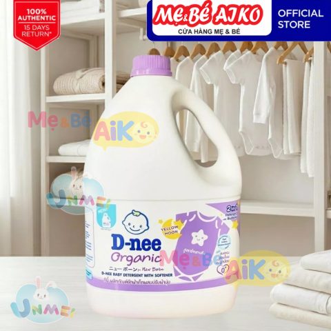 Nước giặt xả 2in1 D-nee Organic Tím Yellow Moon 2,6 lít – Hàng chuẩn Đại Thịnh