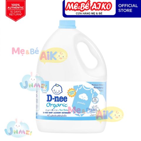 Nước giặt xả Dnee, D-nee Organic Thái Lan Can 3000ml Màu Xanh Dương - Chính Hãng Đại Thịnh