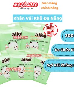 [Combo 5 gói] Khăn vải khô đa năng AIKO - Gói 270 tờ