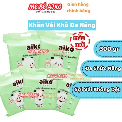 [Combo 5 gói] Khăn vải khô đa năng AIKO - Gói 270 tờ