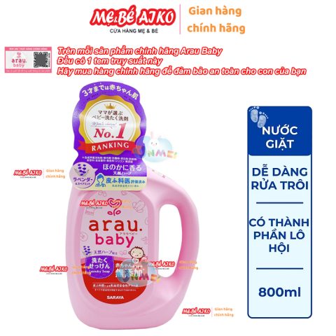 Nước Giặt Thảo Mộc Arau Baby Chai 800ml