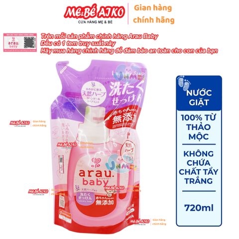 Nước Giặt Thảo Mộc Arau Baby Nhật Bản Dạng Túi 720ml