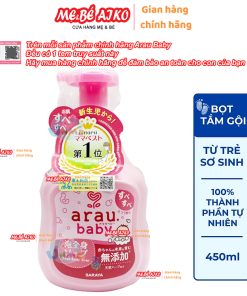 Bọt Tắm Gội, Sữa tắm cho bé Arau Baby Bình 450ml