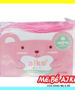 Khăn Sữa Xuất Nhật 4 Lớp Aiko 25x35 10 cái/túi