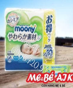 [COMBO 10 GÓI] KHĂN GIẤY ƯỚT MOONY 80TỜ/GÓI NỘI ĐỊA NHẬT