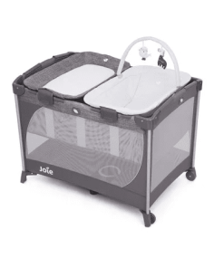 Giường cũi trẻ em Joie Commuter Change & Snooze Linen Gray
