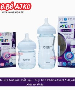 Bình sữa thủy tinh hiệu Philips Avent 120/240ml - Hàng Chính Hãng Xuất Xứ Pháp