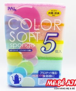 Set 5 miếng Xốp rửa bát 1 mặt ráp SEIWA NỘI ĐỊA NHẬT BẢN
