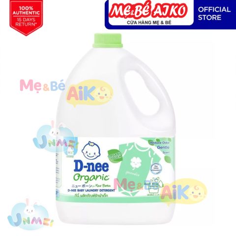 Nước giặt xả D-nee Organic xanh lá 3 lít – Hàng Chính Hãng Đại Thịnh