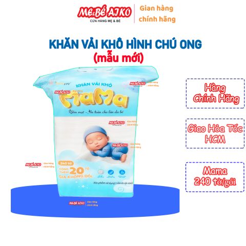 Khăn Khô, Khăn Vải Khô Đa Năng Mama (240 tờ/túi)