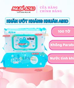 Khăn Ướt Kháng Khuẩn Aiko 100tờ/Gói