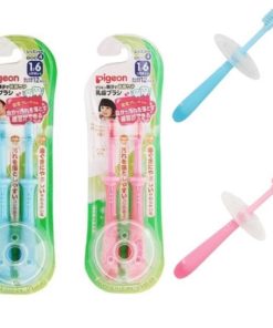 set 2 bàn chải đánh răng Pigeon level 4 cho bé 18m+ - nội địa Nhật