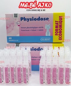 Nước muối sinh lý Pháp PHYSIODOSE, Dung Dịch Nước Muối Đẳng Trương Vô Khuẩn, Vệ sinh mắt, mũi, miệng cho bé