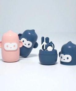 Cắt Móng Tay Cho Bé Sơ Sinh, Bộ 4 Món Bấm Móng Tay, Kéo, Dũa, Nhíp, SIêu Dễ Thương Hình Trứng Cho Bé Yêu