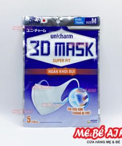 Khẩu trang ngăn khói bụi Unicharm 3D Mask Super Fit size M