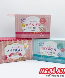 Set 30 tờ khăn ướt tẩy trang Hàng Nhật nội địa (hương hoa hồng, hoa đào, bạc hà)