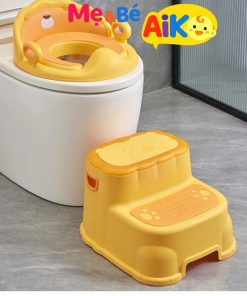 UNMEI- Bệ thu nhỏ bồn cầu cho bé ngồi trên toilet đi vệ sinh cao cấp, chống trơn trượt có tay nắm