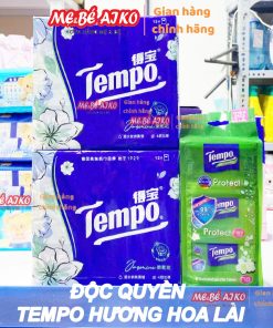 (Độc Quyền nhà Mevabeaiko) Bộ Sản Phẩm Khăn Giấy TEMPO HƯƠNG HOA NHÀI, An toàn hương Dịu Nhẹ