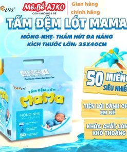 Miếng Lót Chống Thấm, Miếng Lót Thay Tã Dùng 1 Lần MAMA Mỏng, Nhẹ, Thấm Hút Tốt Dùng Bé Sơ Sinh