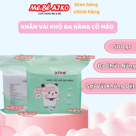 KHĂN VẢI KHÔ ĐA NĂNG AIKO - Gói to 500G