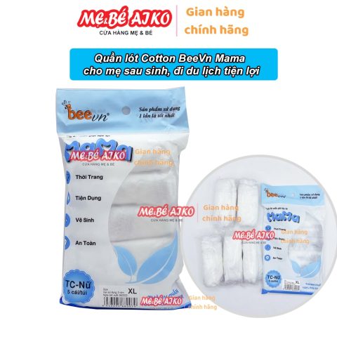 (5 chiếc) Quần lót giấy Cotton BeeVn Mama cho mẹ sau sinh, đi du lịch tiện lợi - mevabeaiko