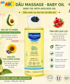 Dầu Massage Mustela - Pháp. Baby Oil Mustela 100ml