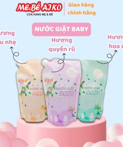 Nước Giặt Xả Vải Em Bé Aiko Baby Cho Da Nhạy Cảm Túi 600g - Shop Mẹ Và Bé Aiko