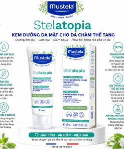 Mustela - Kem Dưỡng Mặt Da Chàm, Chàm Thể Tạng -Stelatopia Emollient Face Cream & Eyelid 40ml - Pháp
