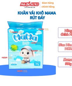Khăn Vải Khô Đa Năng MAMA BeeVN 500g – Túi Rút Treo Tường, Tặng Móc Treo, Lau Cho Bé & Tẩy Trang