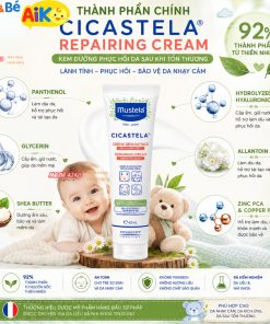 Mustela - Kem Phục Hồi Da Đa Năng (ngứa, vết cắn của côn trùng..) Cicastela Repairing Cream 40ml
