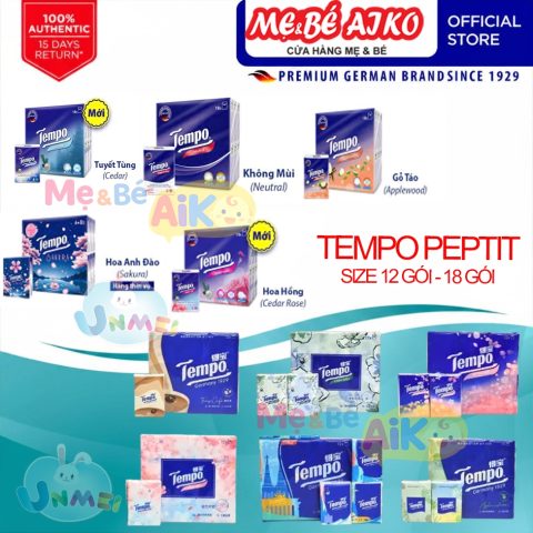 Khăn Giấy Bỏ Túi Tempo 4 Lớp Không Hương/Hương Thơm Dễ Chịu Tiện Lợi Lốc 12/Lốc 18 Gói