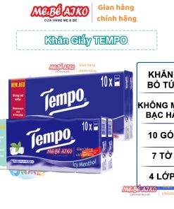 Khăn giấy bỏ túi cao cấp Tempo Regular 4 Lớp Bền Dai An Toàn Cho Da Thương hiệu Đức