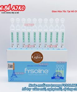 Nước muối ưu trương FYSOLINE hỗ trợ viêm mũi, nghẹt mũi cho bé (20 ống/Tách Lẻ 10 ống x 5ml) - Fysoline Xanh Dương