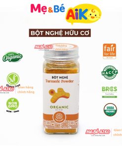 Bột nghệ nguyên chất hữu cơ Vinasamex 40g - Gia vị Organic cao cấp xuất khẩu - Hàng Chính Hãng Tại MeVaBeAiko