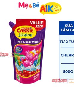 Túi Sữa Tắm Gội cho bé TỪ 2 TUỔI Carrie Junior Hương trái cây thiên nhiên Cheeky Cherry 500G
