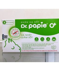 Khăn Lau Hạ Sốt 0+ Dr Papie Cho Bé Hạ Nhiệt Giảm Sốt Ngăn Ngừa Co Giật
