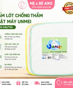 Bịch 10 Tấm Lót Chống Thấm Cao Cấp Unmei Cho Bé Từ Sơ Sinh 30x30 - Sản Phẩm Có Thể Giặt Bằng Máy Giặt