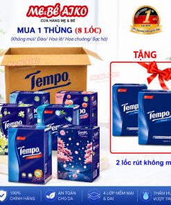 (MUA 8 TẶNG 2) Khăn Giấy Rút Cao Cấp Tempo - 4 Lớp Bền Dai, Thương Hiệu Đức