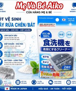 Bột Vệ Sinh Máy Rửa Chén Hữu Cơ NOZOKU - Tẩy Cặn Bẩn, Diệt Khuẩn & Khử Mùi Hôi Hiệu Quả (Hộp 2 Gói x 30g)