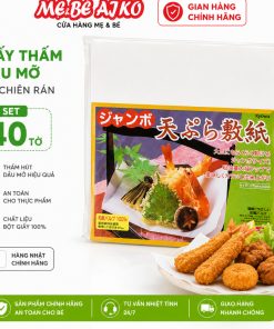 Set 40 Tờ Giấy Thấm Dầu Mỡ Đồ Chiên Rán Nhật Bản – Giấy Lót Thấm Dầu Tempura, Đồ Ăn Chiên Rán