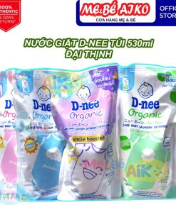 Nước giặt D-nee cho trẻ sơ sinh, mềm dịu, thơm nhẹ, không hư hại quần áo - Túi 530ml - 4 Hương thơm