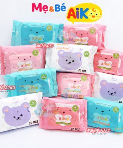 [CHÍNH HÃNG] - Khăn Ướt Cho Bé AIKO 20 Tờ Không Mùi/ kháng khuẩn