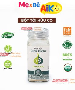 Bột tỏi nguyên chất hữu cơ Vinasamex 50g - Gia vị Organic cao cấp xuất khẩu - Hàng Chính Hãng Tại MeVaBeAiko