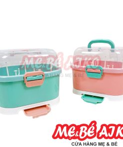 Giá úp bình sữa JUPIN 8515 có nắp tay cầm (nhiều màu) - Hàng Nguyên Thùng, Chất Lượng