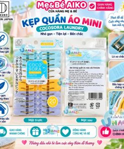 Set 20 kẹp quần áo màu sắc Kokubo