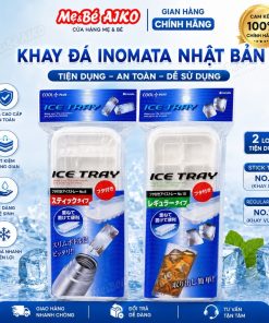 Khay làm đá, chất liệu nhựa dẻo PP an toàn, dễ dàng lấy đá, vệ sinh,không gây mùi khó chịu Inomata Nhật Bản 12/8viên